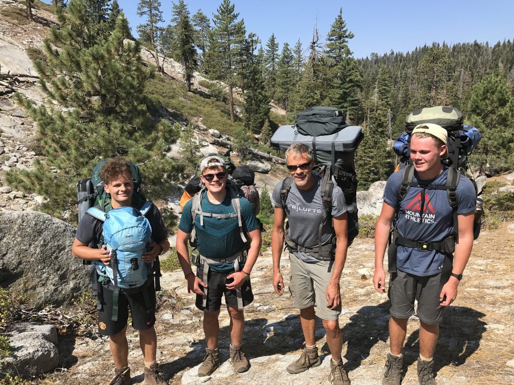Jens Riese mit seinen Söhnen im Yosemity National Park